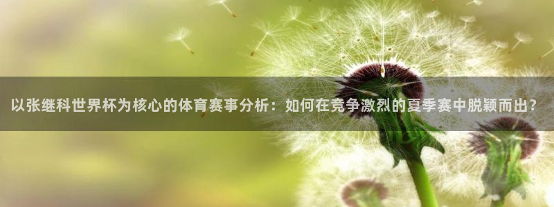 欧洲世界杯预选赛：以张继科世界杯为核心的体育赛事分析：如何在竞争激烈的夏季赛中脱颖而出？